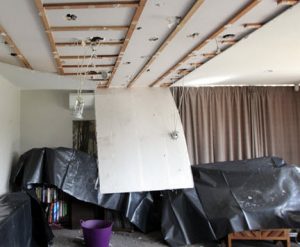 Ceiling collapse living room